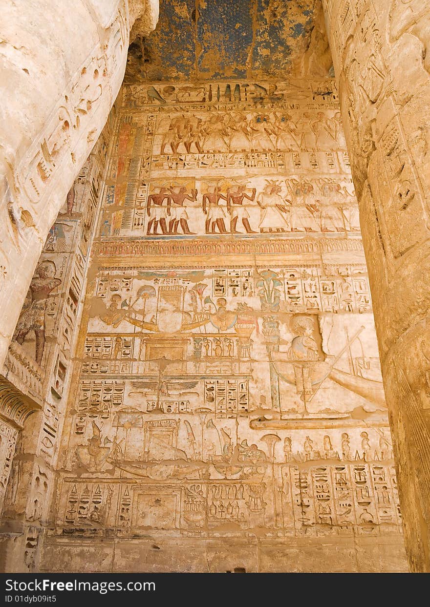 Medinet Habu Temple. Thebes. Egypt series. Medinet Habu Temple. Thebes. Egypt series