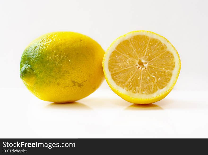 The whole lemon and half