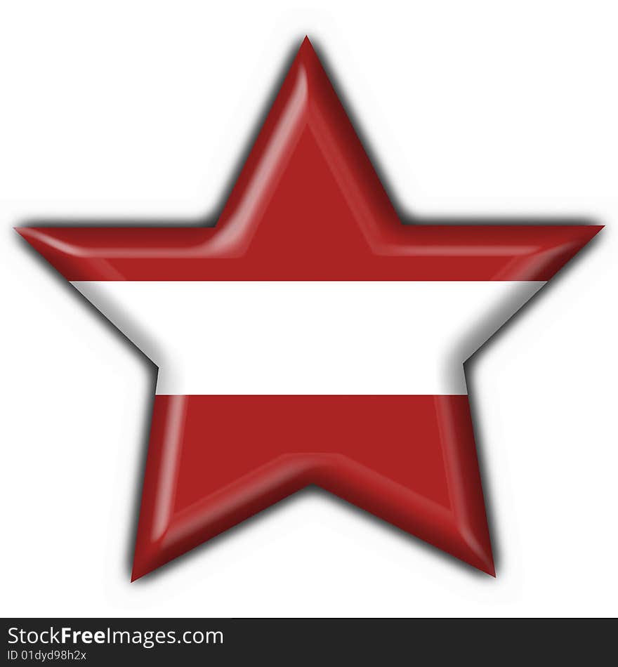 Latvia button flag star shape