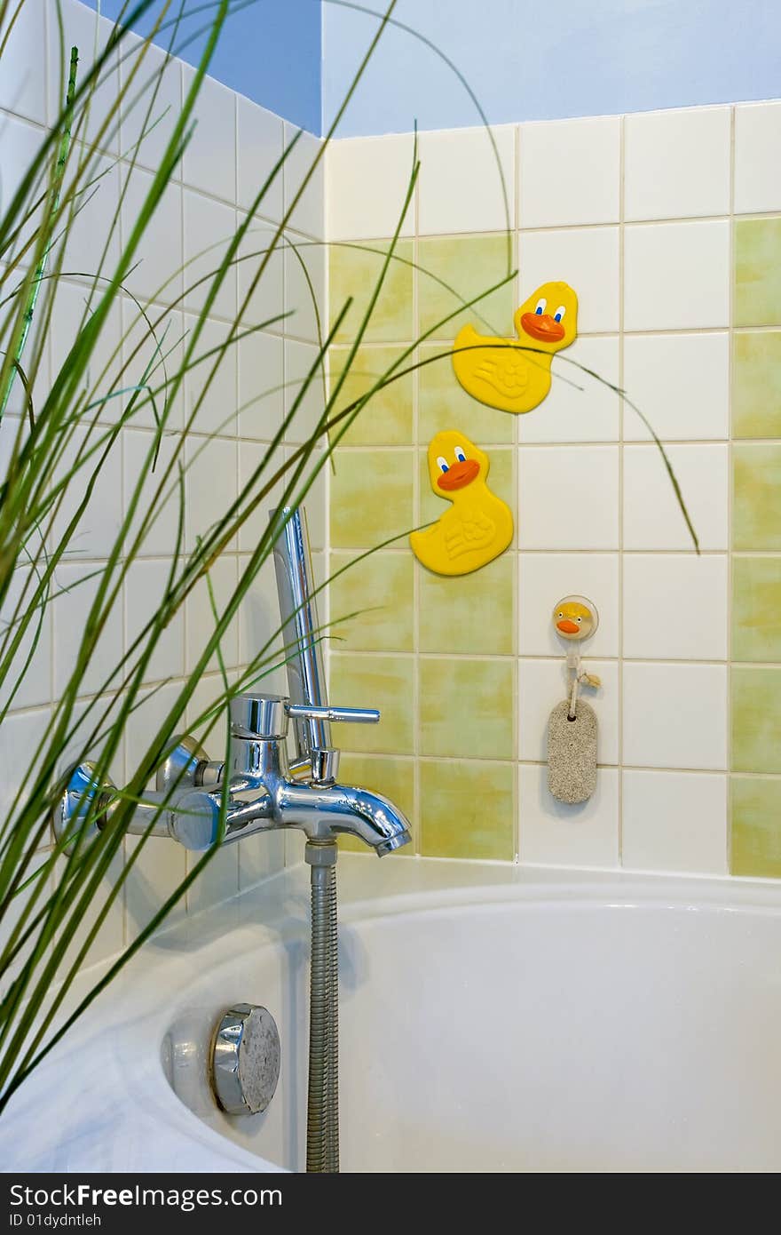 Faucet in bathroom