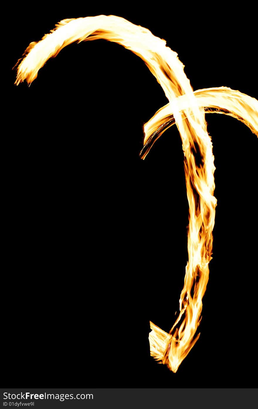 Fire, show, a line a flame