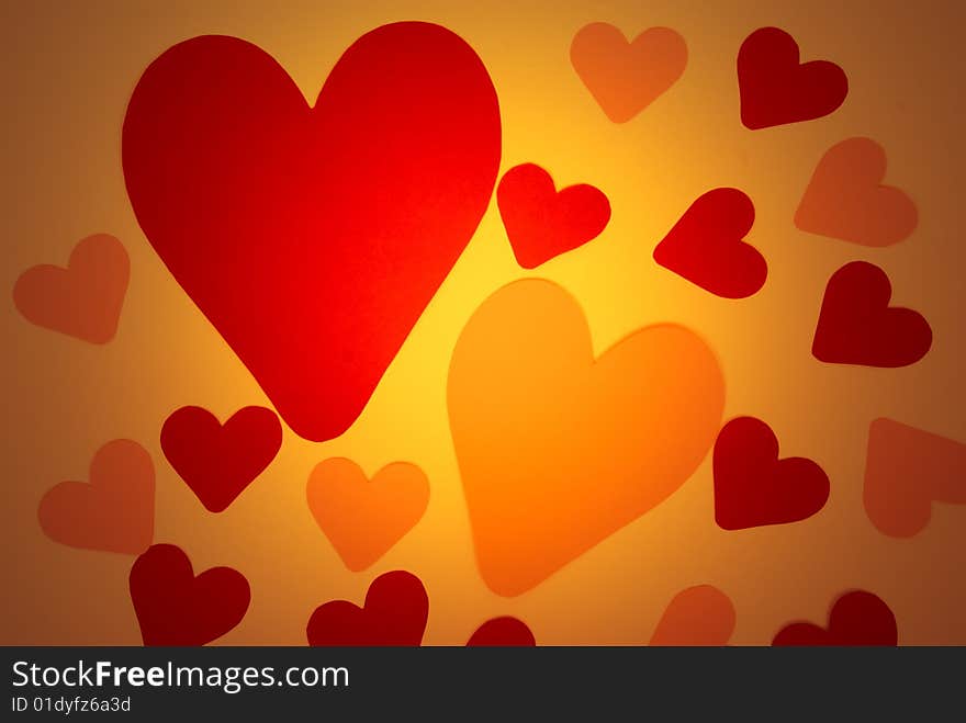 romantic hearts background