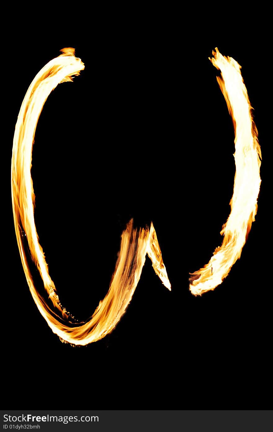 Fire, show, a line a flame