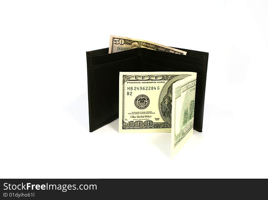 Wallet with dollars