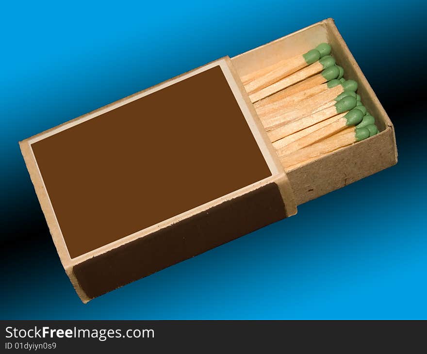 Matches wooden in a box. Matches wooden in a box