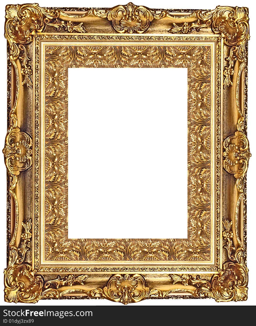 A picture frame on a white