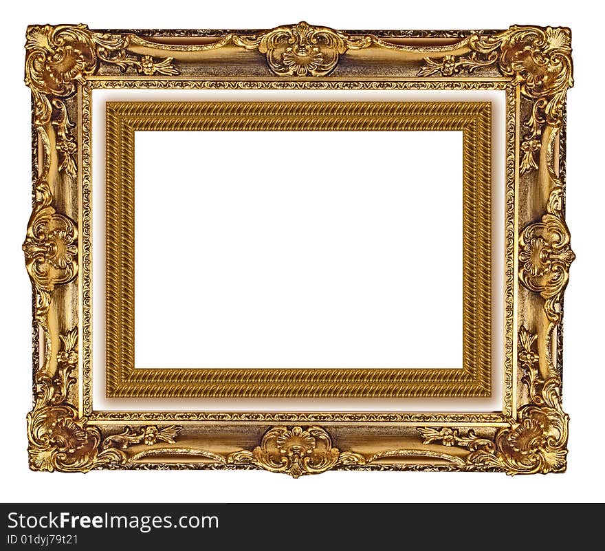 A picture frame on a white