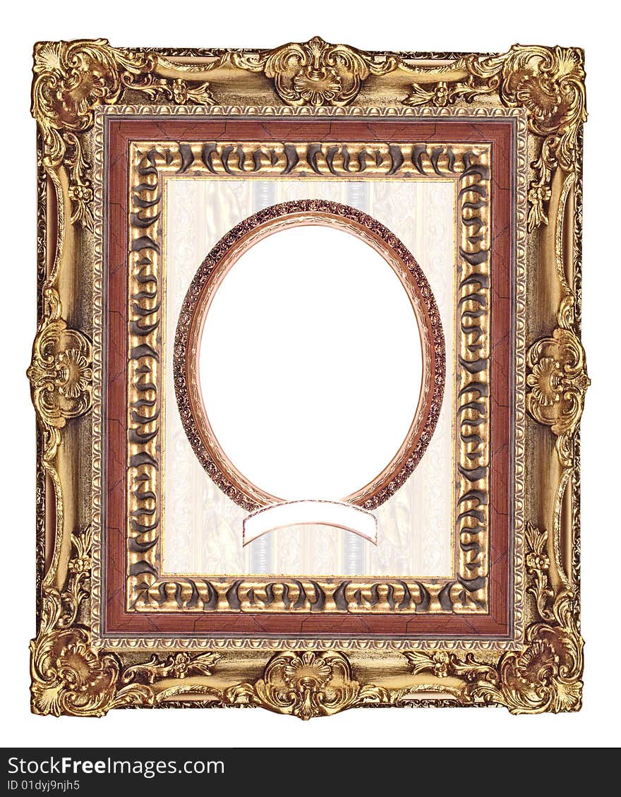 A picture frame on a white