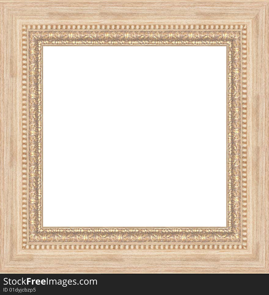 A picture frame on a white