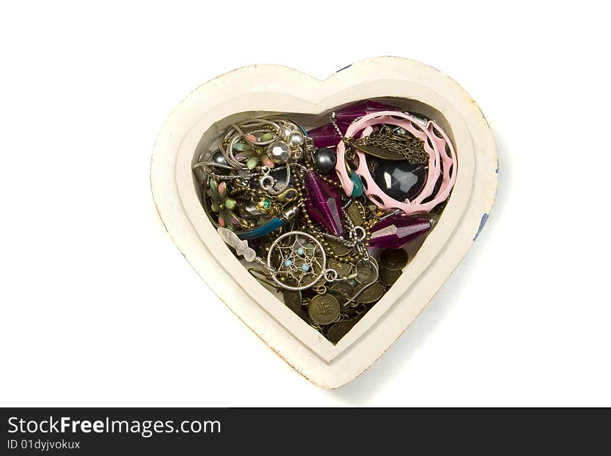 Heart Box With Jewelry