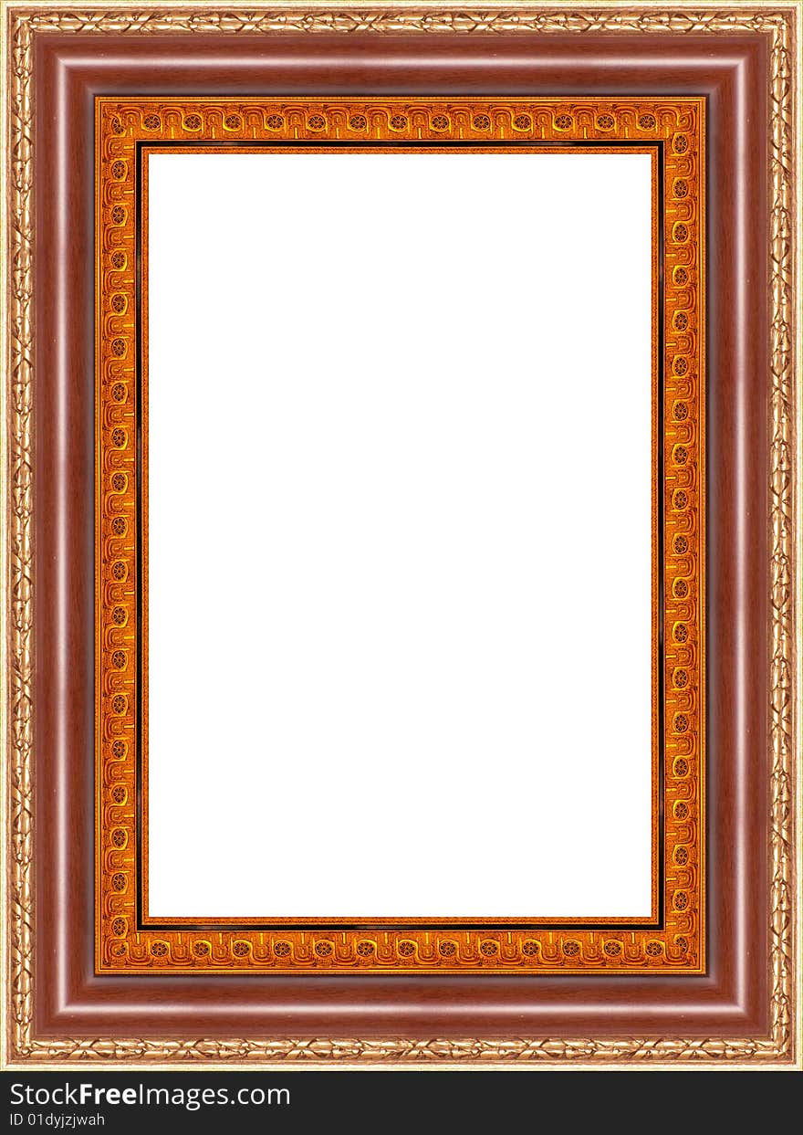 A picture frame on a white