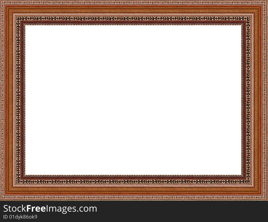 A picture frame on a white