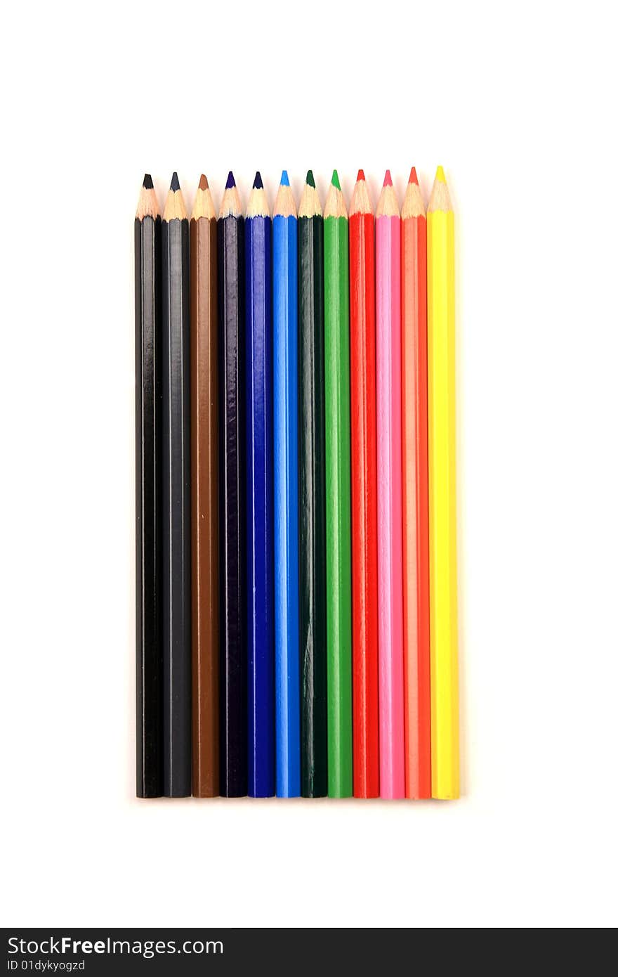 Set of colored pencils