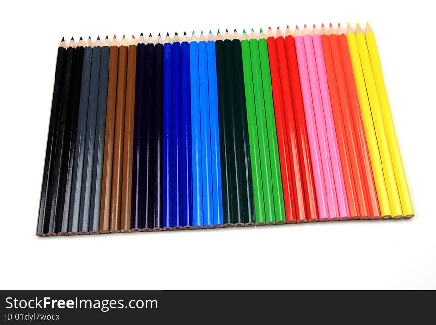 Set of colored pencils