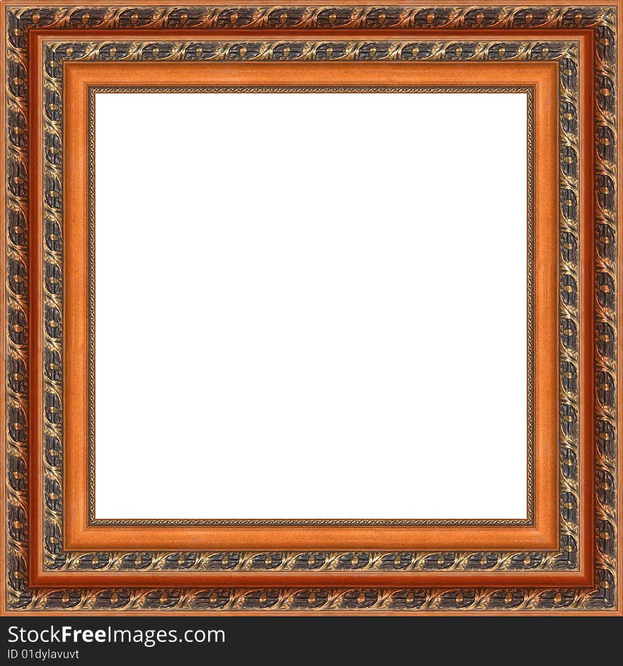 A picture frame on a white