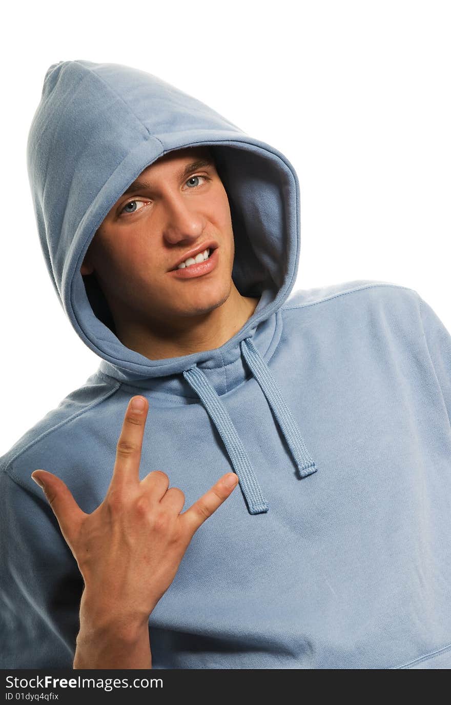 Picture of a Young man in a hood