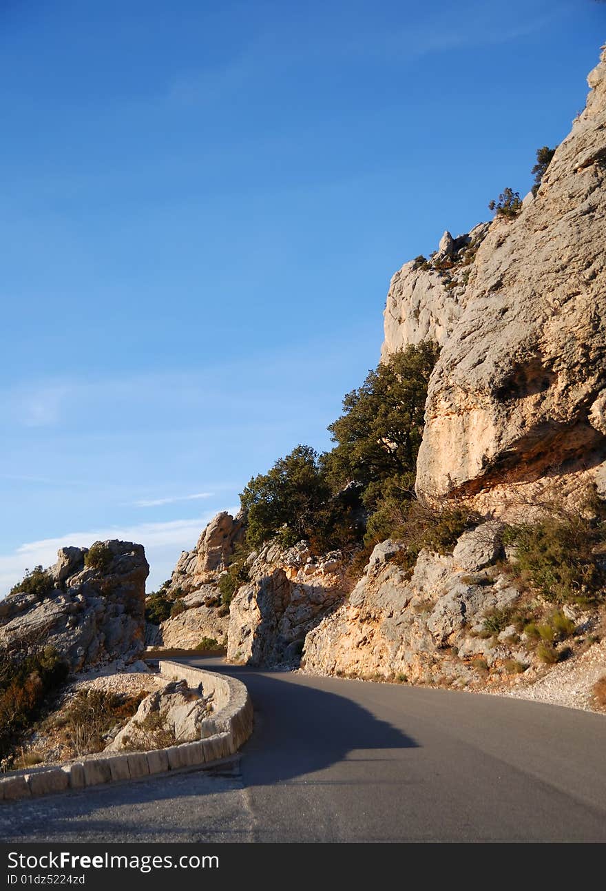 View on a roan in mountains in Provence, France. View on a roan in mountains in Provence, France