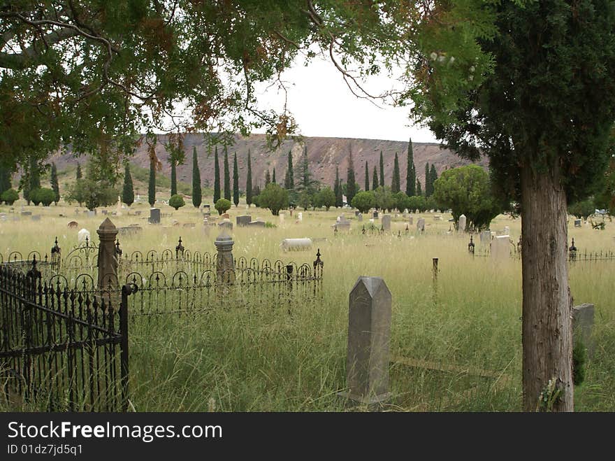 Old cemetery in the historic town of Bisbee Arizona