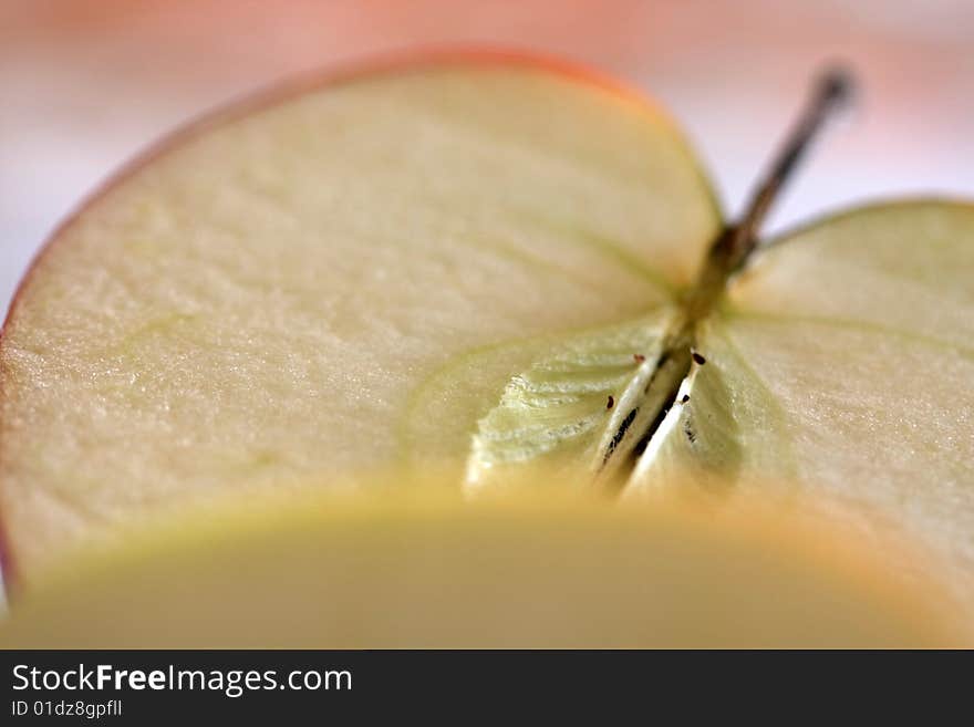 Pieces of red apple background