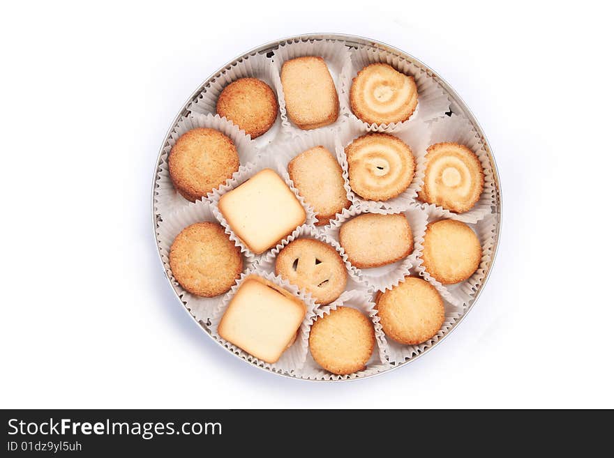 A box of  cookie with white background