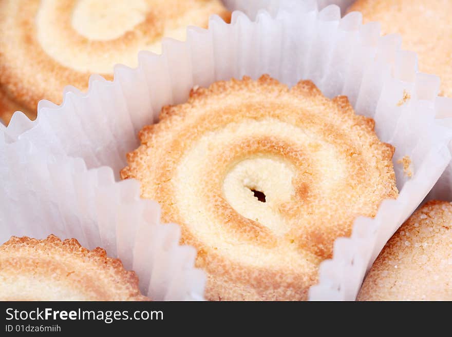 Some  cookie with white background