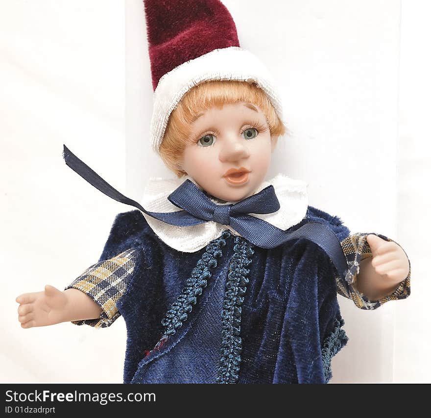 Detailed home made blonde hair porcelain Pinocchio