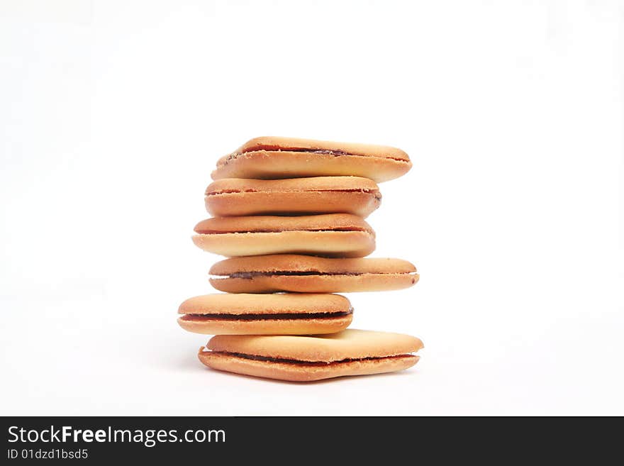 Some  cookie with white background