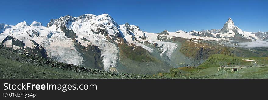 Alpine panorama from Gornergrat (Sui). Alpine panorama from Gornergrat (Sui)