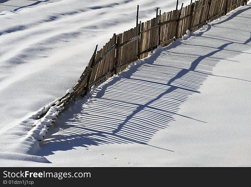 Snow detail at the north