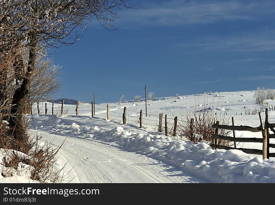 Snow detail at the north