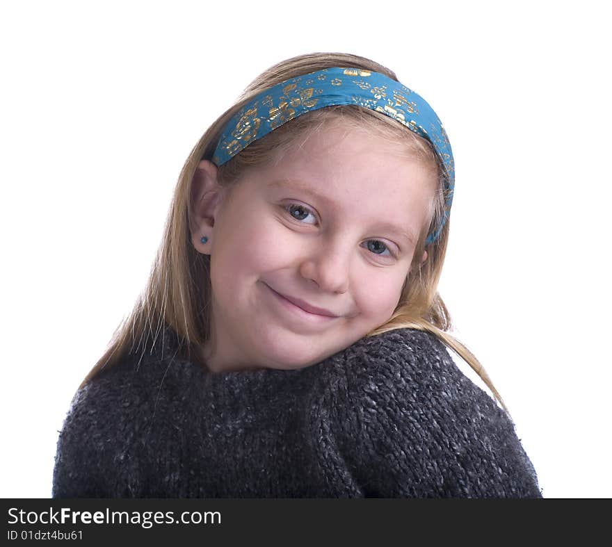 Girl Smiling in Sweater