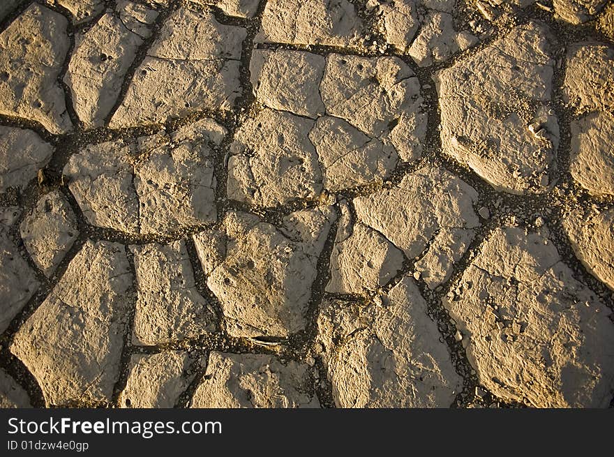 This is a picture of natural patterns in the cracked and dry earth of Death Valley National Park. This is a picture of natural patterns in the cracked and dry earth of Death Valley National Park.