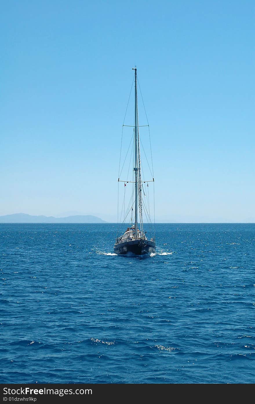 Sail luxury yacht in the sea