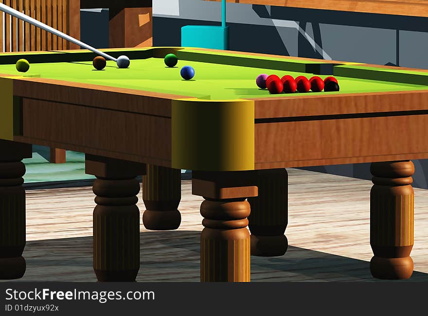 Illustration of the Snooker room