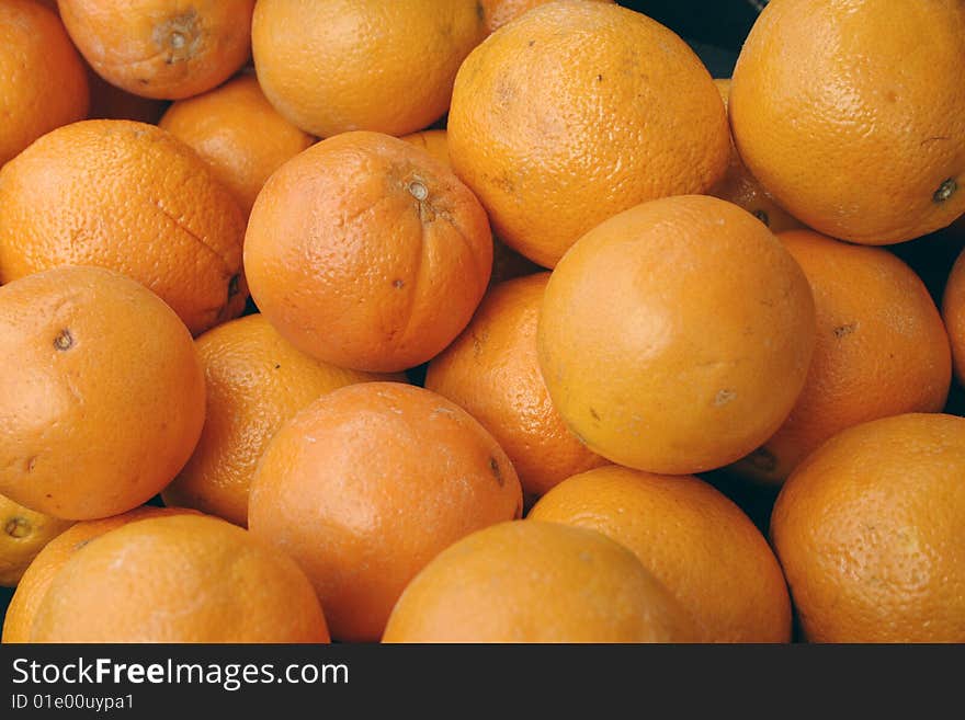 Genuine organic oranges from a farmer's market