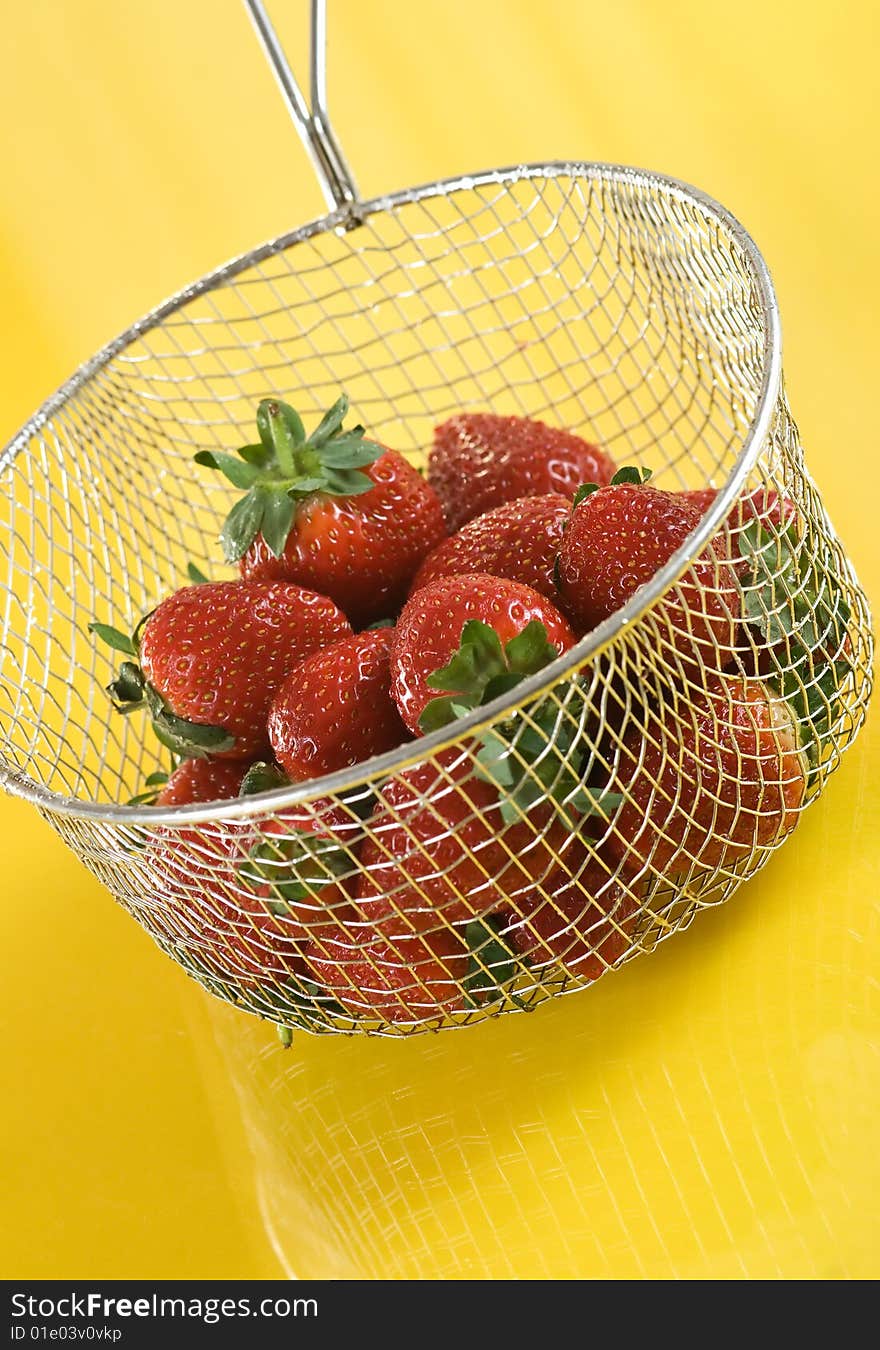 Red fresh strawberry ready to use