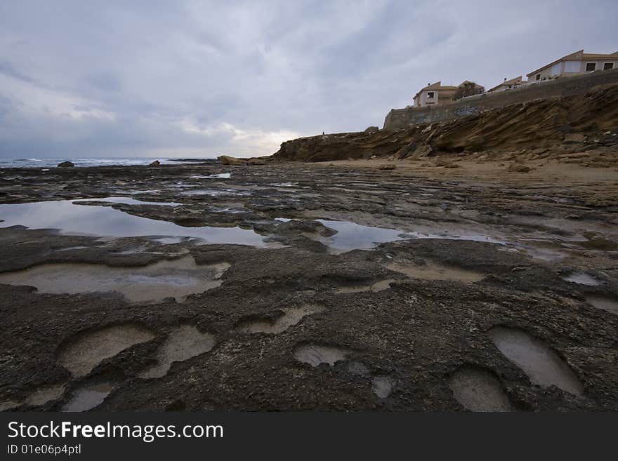 Puddles on the beach