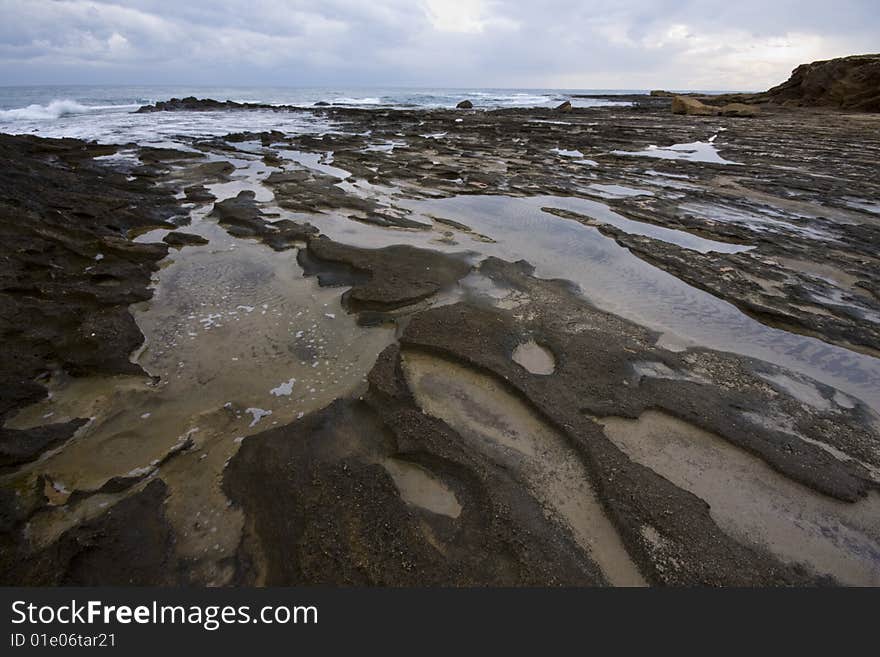 Puddles on the beach