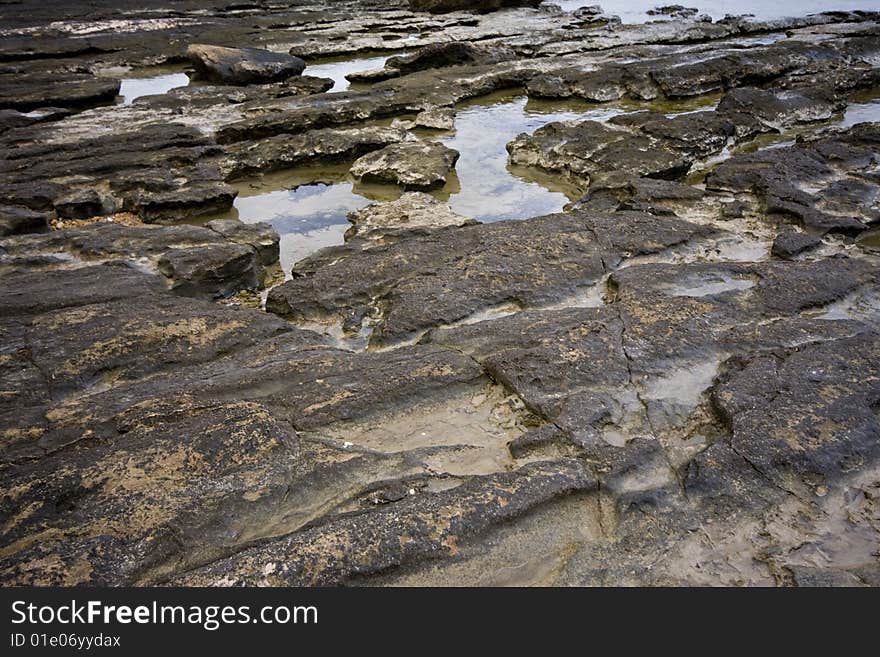 Puddles On The Beach