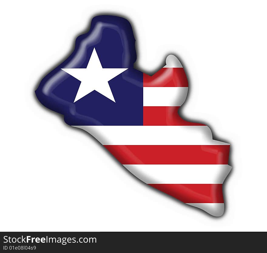 Liberia button flag map shape