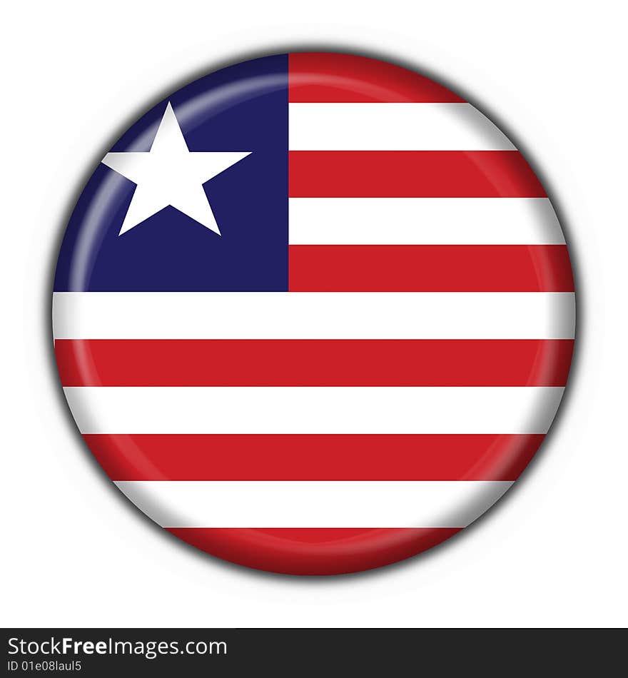 liberia button flag round shape