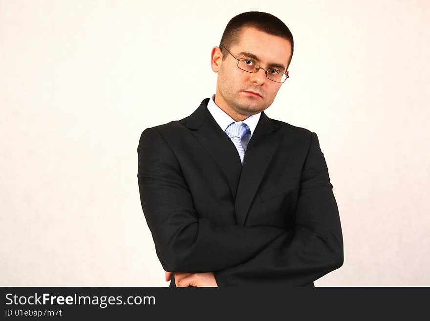 Young businessman on isolated background. Young businessman on isolated background