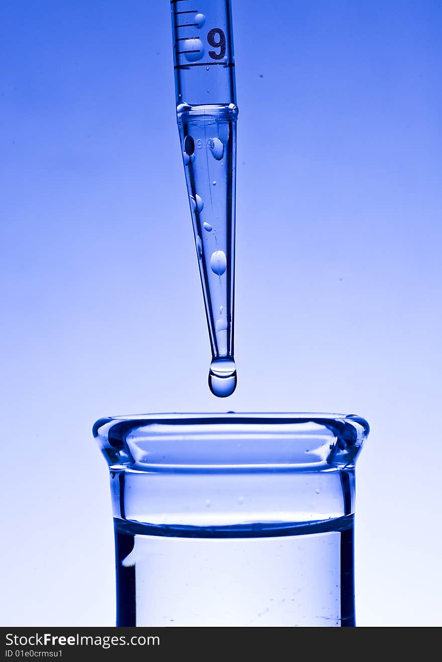 Chemical Test Tube . Chemical experiment with Laboratory glass.