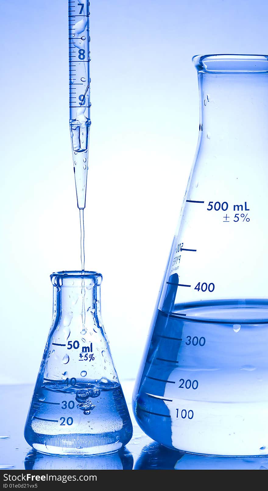 Chemical Test Tube . Chemical experiment with Laboratory glass