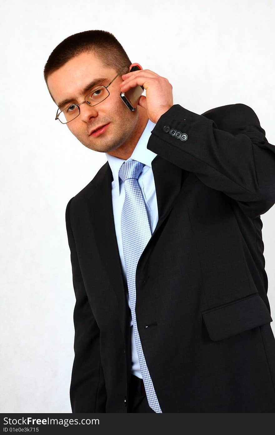 Businessman with a mobile phone