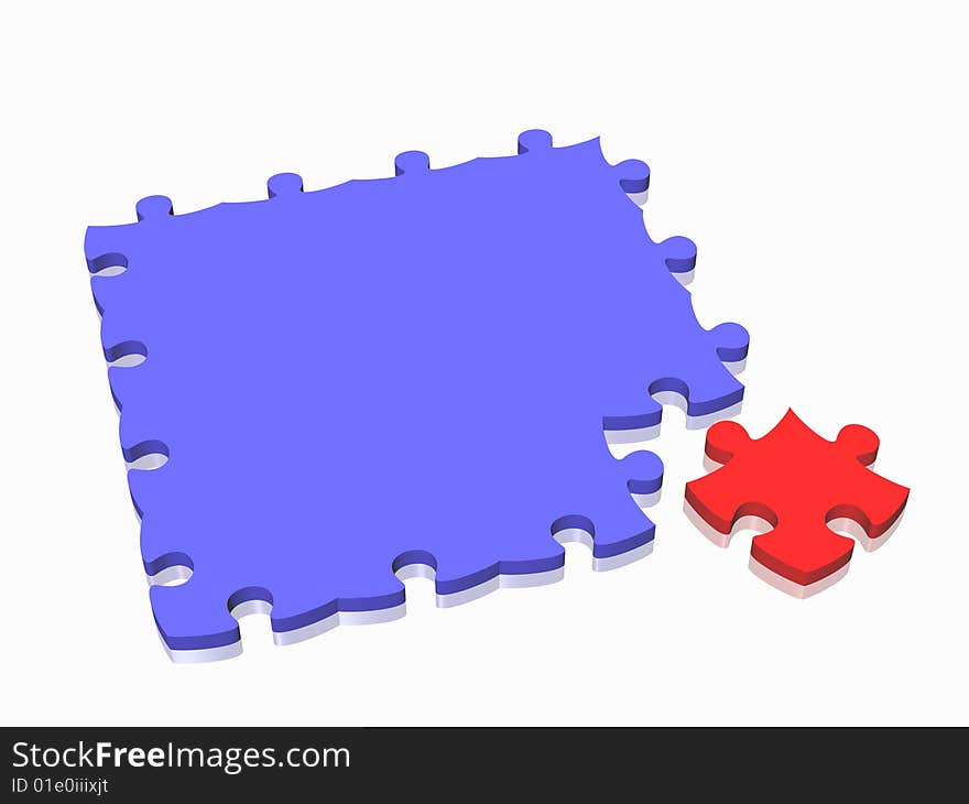 Puzzle concept isolated in white background