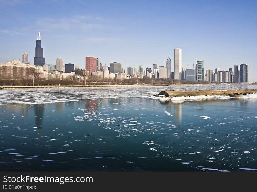 Winter in Downtown Chicago, IL. Winter in Downtown Chicago, IL.