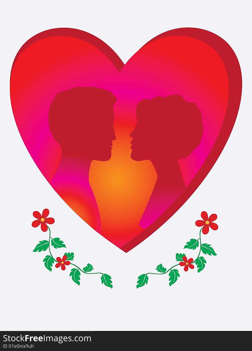 The love in my heart. Vector illustration