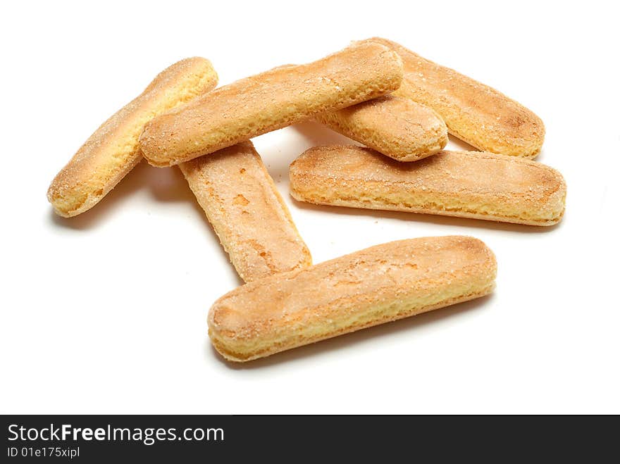 Biscuits isolated on white background