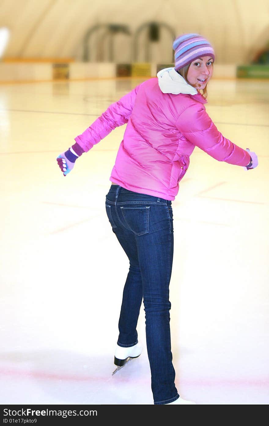 Beautiful girl  on skates